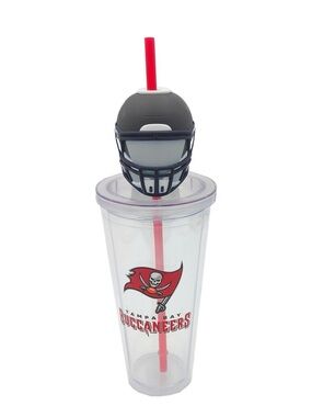 Tampa Bay Buccaneers Pegasus Mascot Lid 24oz. Sipper Cup NEW